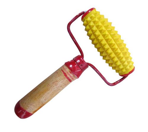 Acupressure Karela K Roller With Handle Body Roller Massager-Code 057-करेला के रोलर-Self Massager-Easy to Use-Activate Acupressure Points