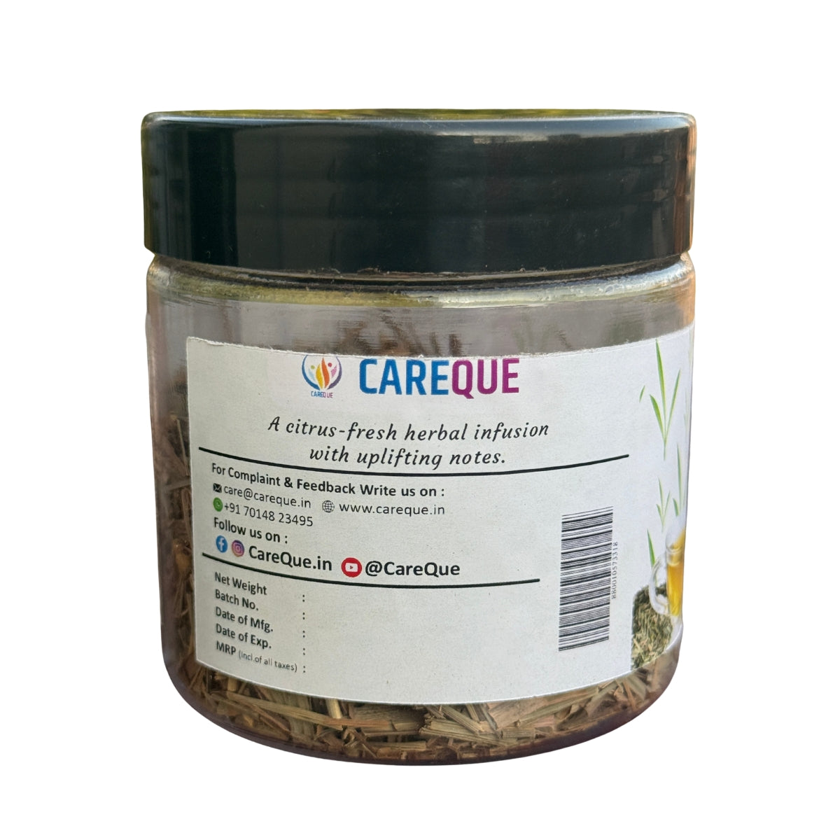 Tisana alla Citronella - Foglie Essiccate di Citronella - Tè Rinfrescante alle Erbe per Digestione e Relax - 100% Naturale, Senza Caffeina - 20 Grammi