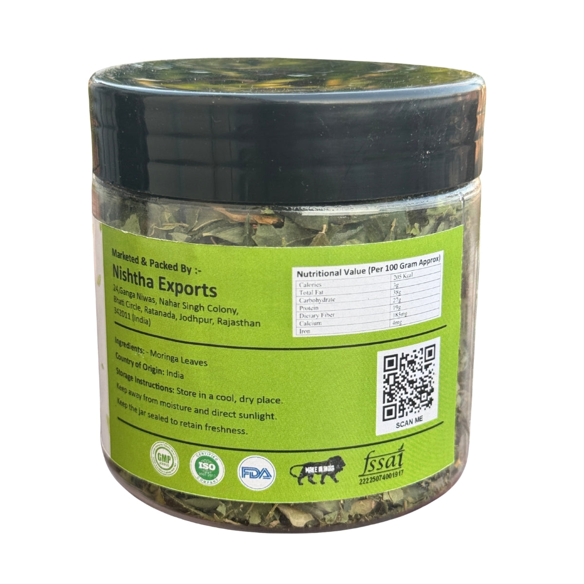 Moringa Tea Leaves | Sun-Dried Whole Moringa Leaves for Weight Loss, Detox, Energy Boost, and Immune Support - 20 Grams