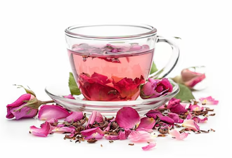 Rose Petal Tea | Sun-Dried Whole Rose Petals- Caffeine-Free Herbal Flower Tea for Skin Clarity, Bloating Relief & Heart Wellness | Natural Detox & Digestive - 20 Gram