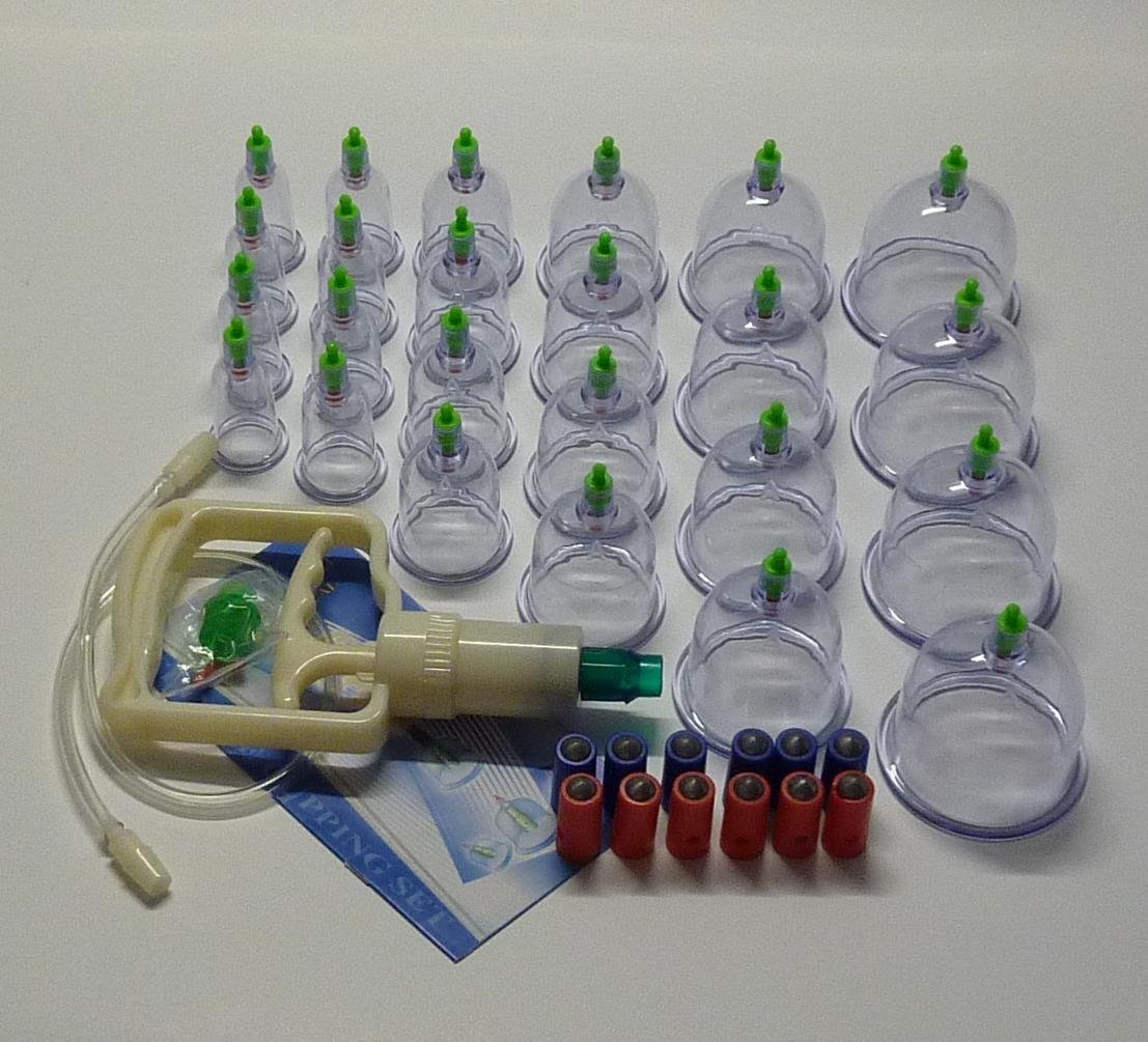 Acupressure Vaccum Cupping Set Best 24 Cup With Vaccum Pump-वैक्यूम कपिंग सेट-Code 1306-Self Massager-Easy to Use-Massager-Acupressure-Activate Acupressure Points