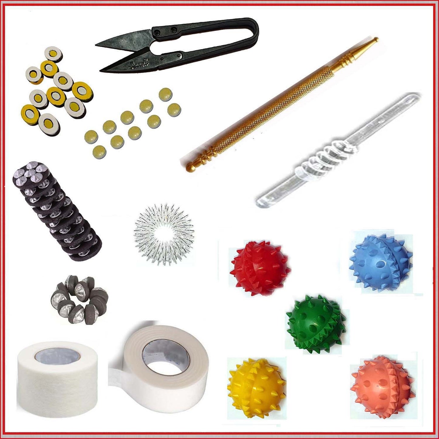 Sujok Acupuncture Six Ki Auricular Combo-सुजोक थेरेपी कॉम्बो किट AC-353