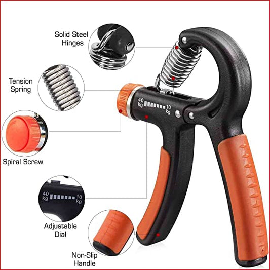 Acupressure Hand Exerciser Grip Strengthener Adjustable 10 to 40 Kg Power full Gripper-Code 111-Self Massager-Easy to Use-Activate Acupressure Points
