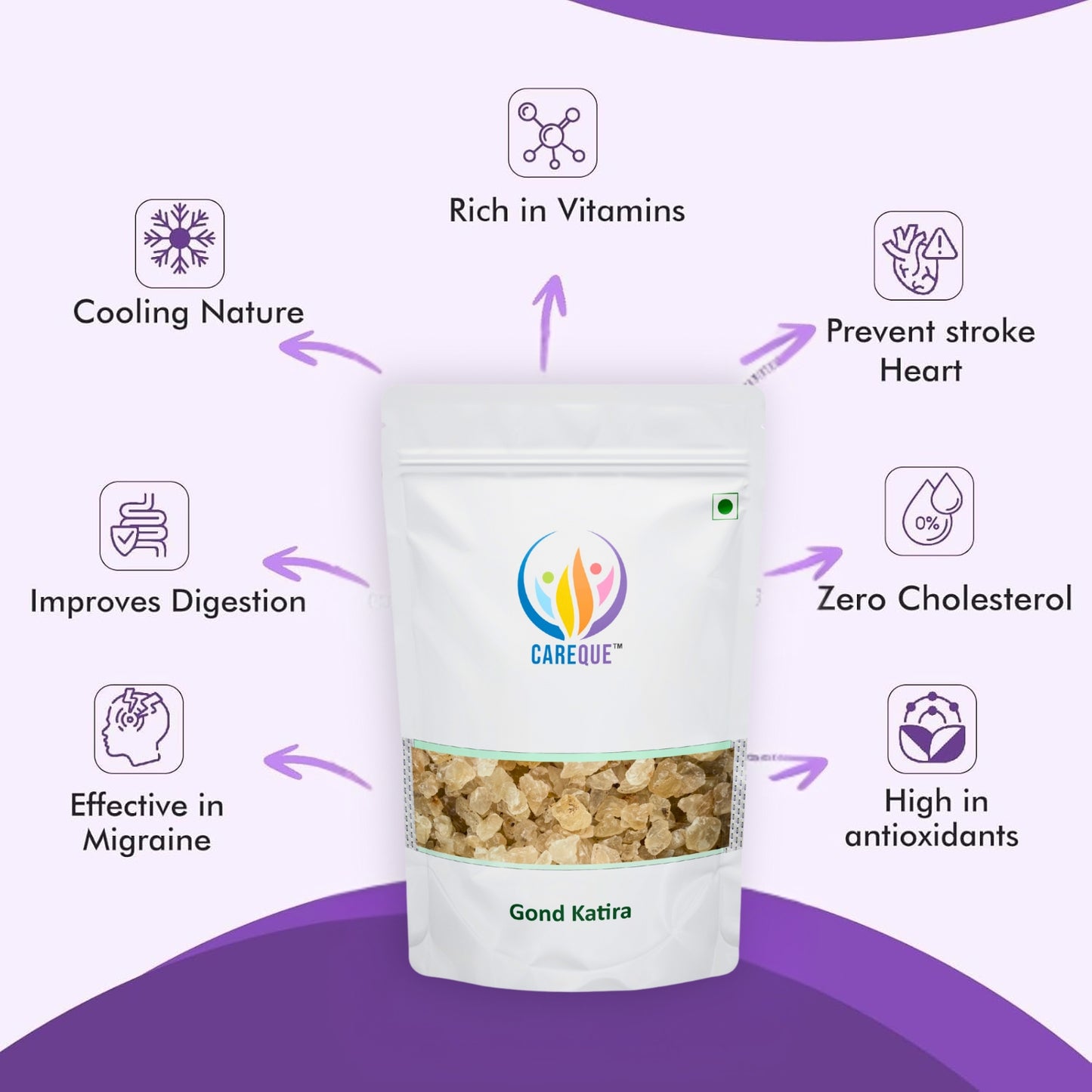 Gond Katira (Tragacanth Gum) – 100% Natural Edible Gum | Herbal Superfood with Cooling Properties | Digestive & Skin Health Booster