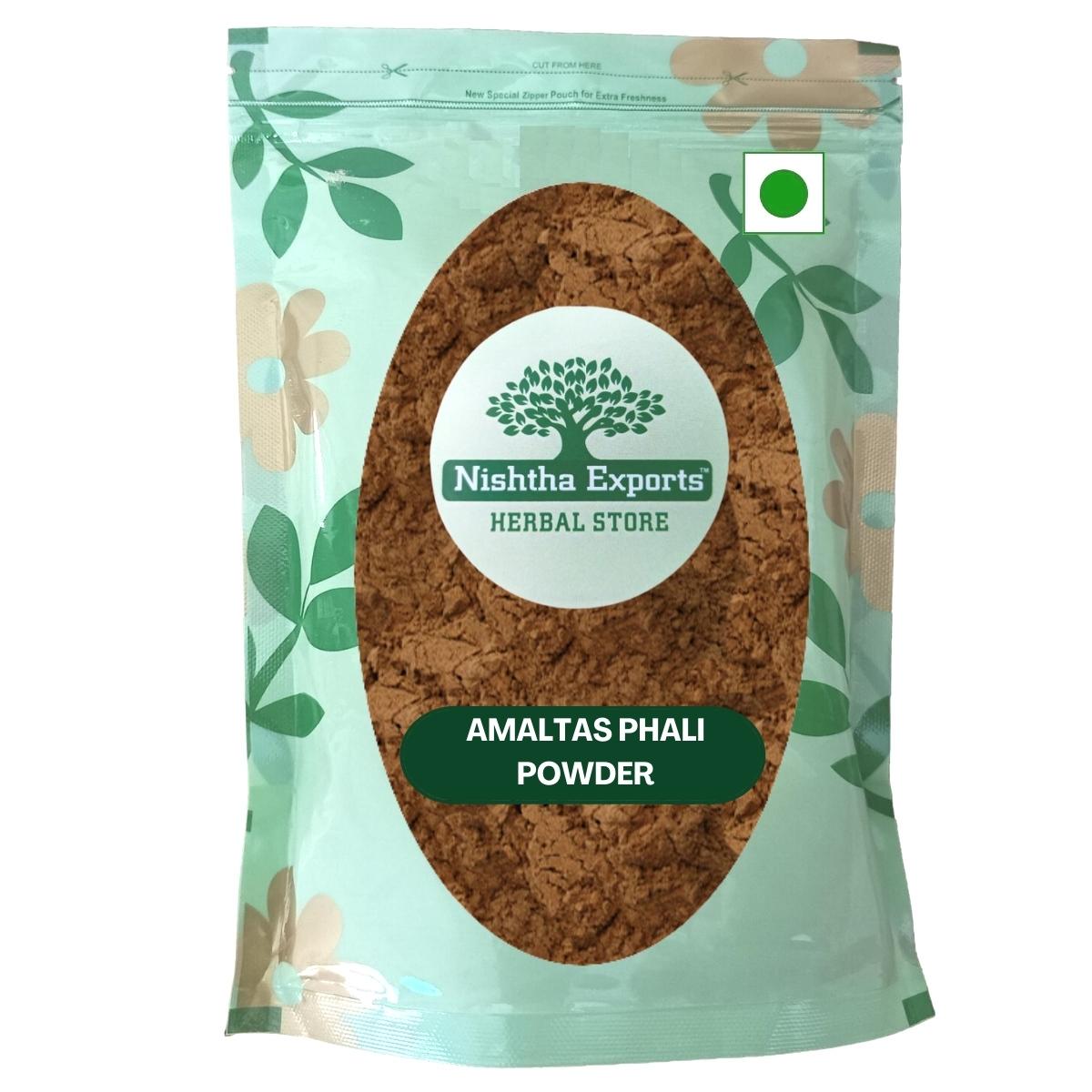 Amaltas Phali Powder-Cassia Fistula Pods-अमलतास फली पाउडर-Raw Herbs-Amaltaas Fali-Jadi Booti-Single Herbs