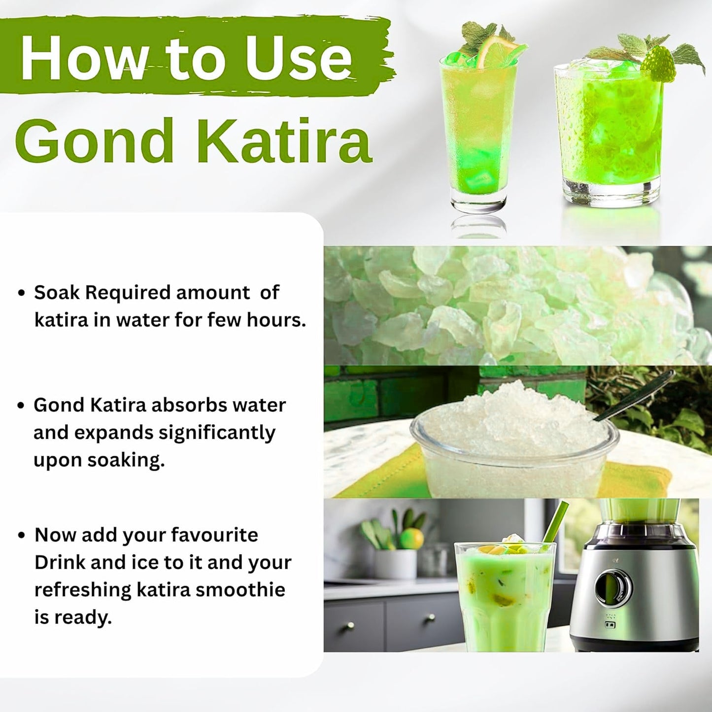 Gond Katira (Tragacanth Gum) – 100% Natural Edible Gum | Herbal Superfood with Cooling Properties | Digestive & Skin Health Booster