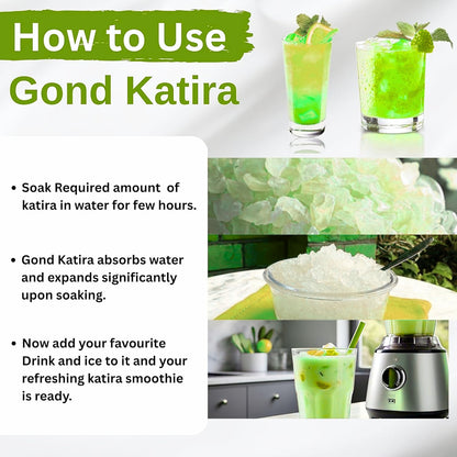 Gond Katira (Tragacanth Gum) – 100% Natural Edible Gum | Herbal Superfood with Cooling Properties | Digestive & Skin Health Booster