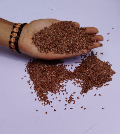 Alsi Beej-Flax Seed-Linseed-अलसी बीज-Linum Usitatissimum-Raw Herbs-Jadi Booti