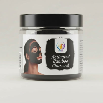 Bamboo Charcoal Clay Powder | Deep Cleansing & Detox Face Mask Clay | Oil Control, Pore Purifying & Radiance Boosting Skin Care - 150 Gram