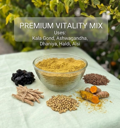 Herbal Muscle Pain Relief & Blood Circulation Powder | Ashwagandha, Gond, Flaxseed Blend for Body Strength & Weakness