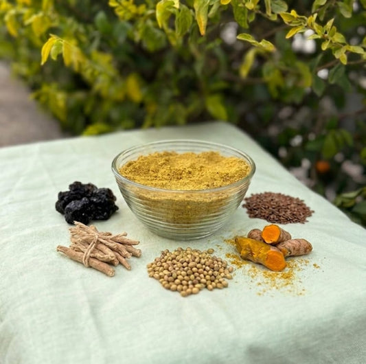 Herbal Muscle Pain Relief & Blood Circulation Powder | Ashwagandha, Gond, Flaxseed Blend for Body Strength & Weakness