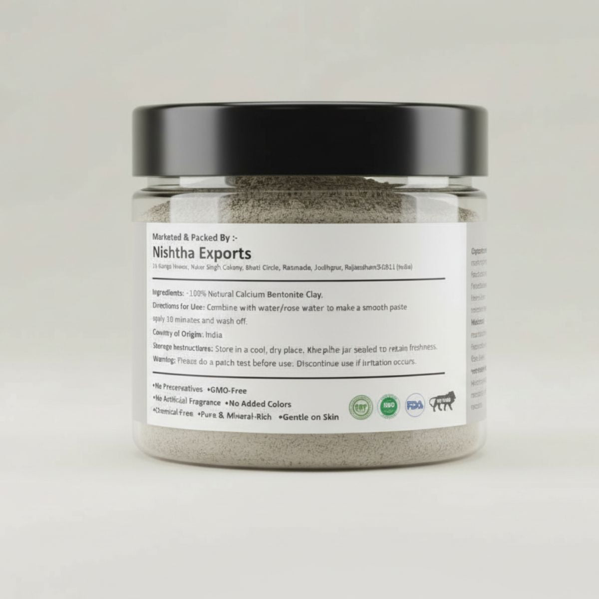 Calcium Bentonite Clay Powder | Natural Clay for Face Masks, Body Packs & DIY Skin Care - 150 Gram