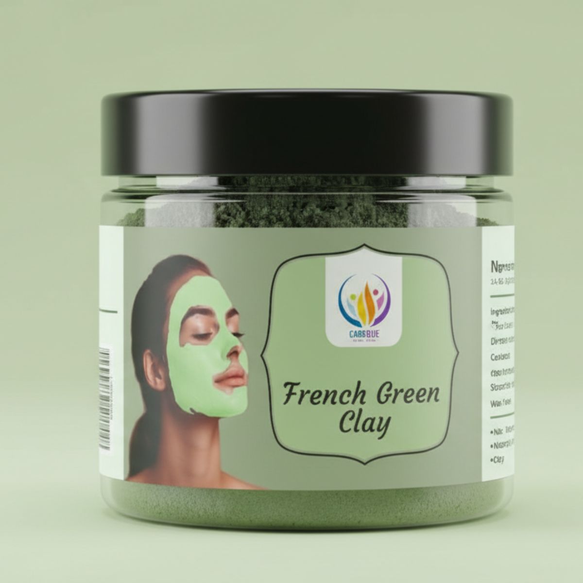 French Green Clay Powder | Face Mask Oily Skin, Deep Facial Cleanser, Softening Skin, Body Clay | Natural Detoxifying Mask - 150 Gram