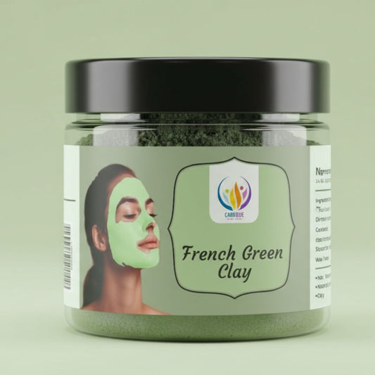 French Green Clay Powder | Face Mask Oily Skin, Deep Facial Cleanser, Softening Skin, Body Clay | Natural Detoxifying Mask - 150 Gram