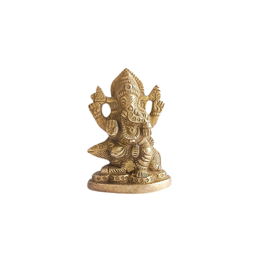 Lord Ganesh Brass (Pital) Murti - Lord Ganesha Idol – Vinayaka Sculpture – Ganpati Statue – Pital Murti (Brass) For Pooja, Decoration & Gifts