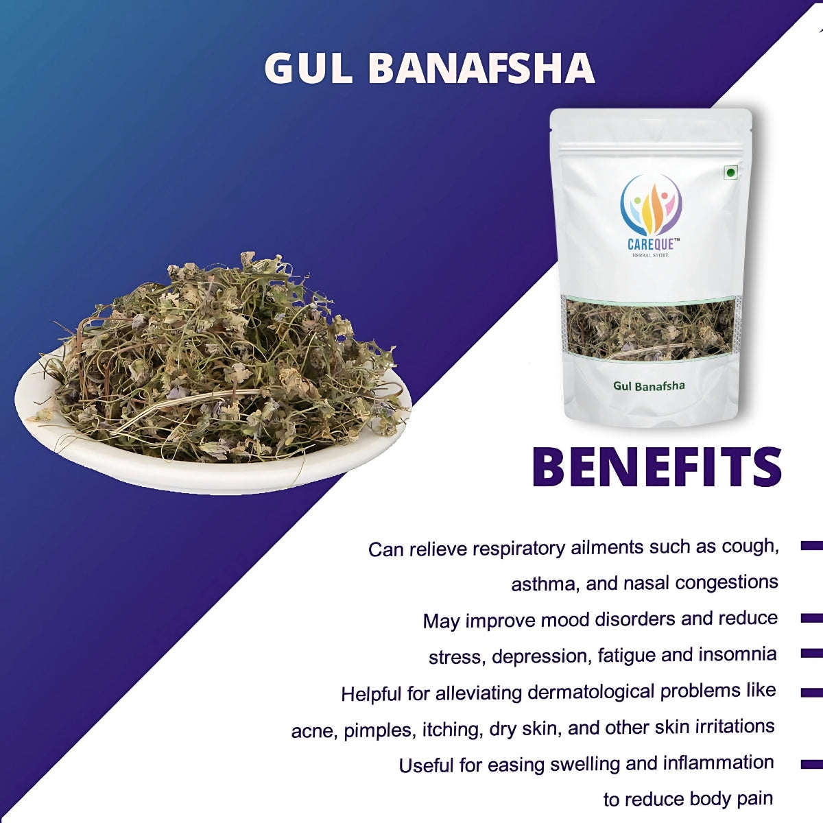 Gul Banafsha-Viola Odorata Dried-गुल बनफ्शा-Sweet Violet-Jadi Booti-Raw Herbs