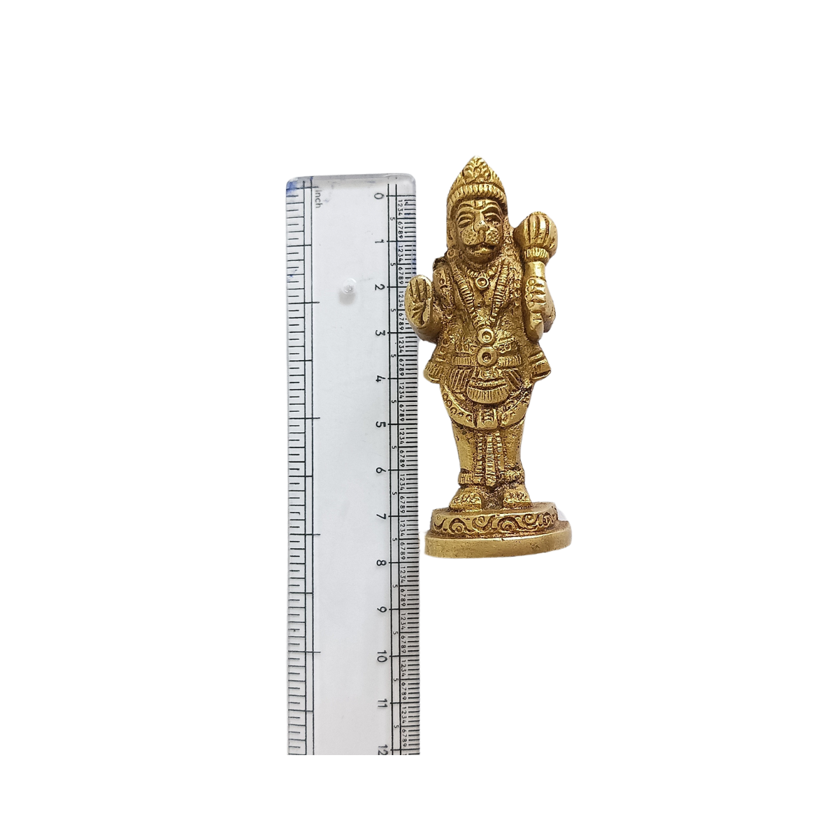 Lord Hanuman Brass (Pital) Murti - Pavanputra Idol – Maruti– Sankat Mochan - Bajrangbali Sculpture - Veera Hanuman Idol - Pital Murti (Brass) For Pooja, Decoration & Gifts