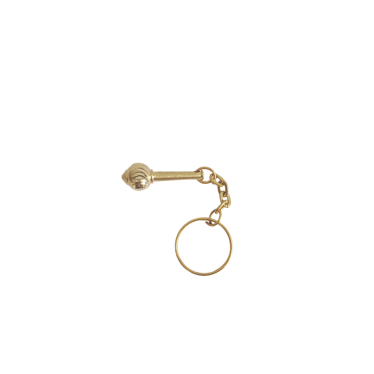 Hanuman Gada Small Key Ring-Hanuman Sota Gold Colour Pure Brass (Pital)-हनुमान गाड़ा छोटा-Symbol of Strength and Devotion-Bajrangbali Gada Chota (5 Pieces)