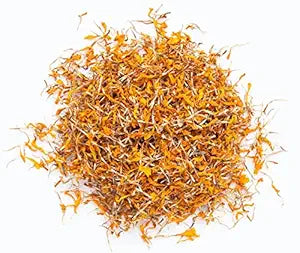 Dried Marigold Petals |  Sun-Dried Orange Flower Petals for Tea, Skincare & DIY Beauty | Natural Herbal Ingredients - 20 Gram
