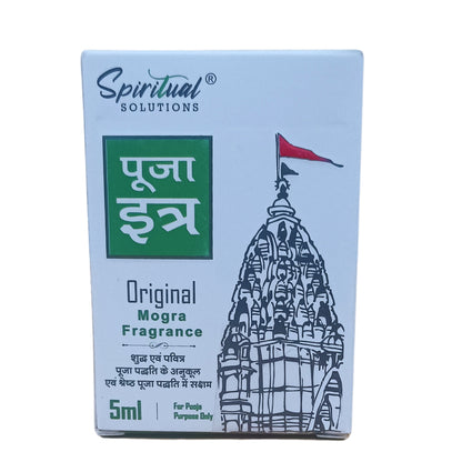 Original Puja Itar Mogra Fragrance Premium Pooja Itra for Home and Mandir Pure and Natural Fragrances for Worship and Meditation 5 ML