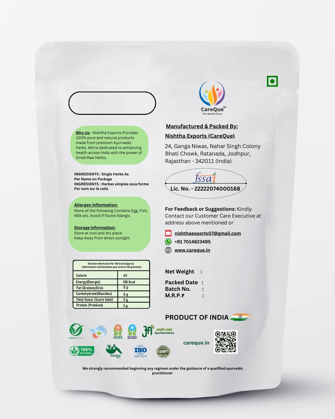 Nilgiri Patta Powder - Eucalyptus powder - Tailapatra - Nilgiri Leaves Powder