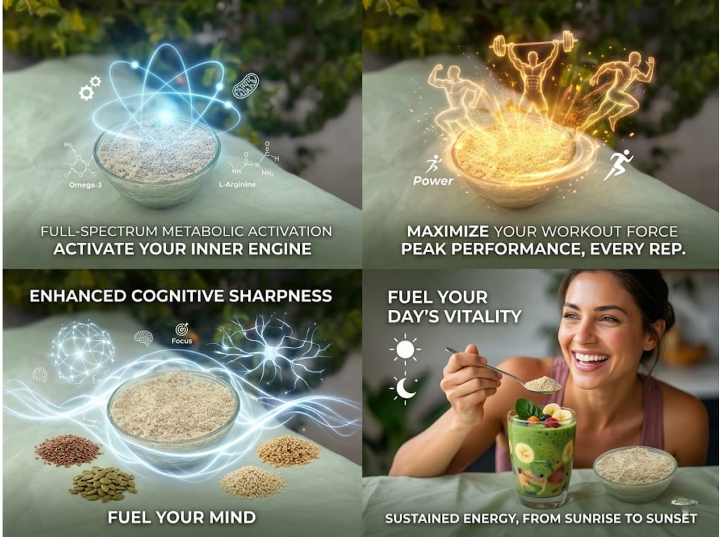 Careque 7 Seed Nutrition Powder | Energy Booster Powder | Plant-Based Seed Mix | No Added Sugar | Easy Daily Nutrition