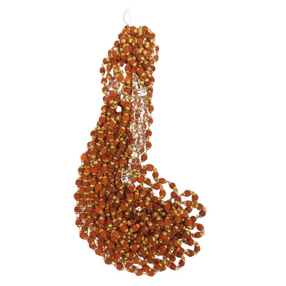 Rudraksha Mala with Golden Caps 55 Beads Divine Brown Rudraksha Mala Chain for Men and Women