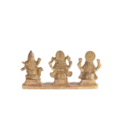 Lakshmi,Ganesh,Sarswati,Brass (Pital) Murti-लक्ष्मी,गणेश,सरस्वती,पीतल मूर्ति-Lakshmi,Ganesh,Sarswati Statue-Goddess Idols Set-Pital Murti (Brass) For Pooja,Decoration ,Temple Decorative,& Gifts