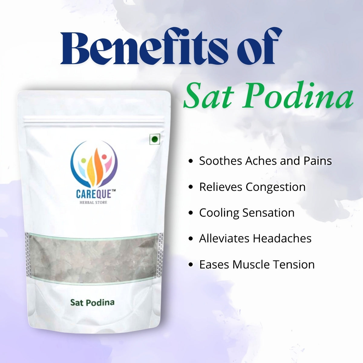 Sat Podina-Pudina Ka Phool-मेन्थॉल-Menthol-Peppermint-Mentha Arvensis Extract-Raw herbs-Jadi Booti