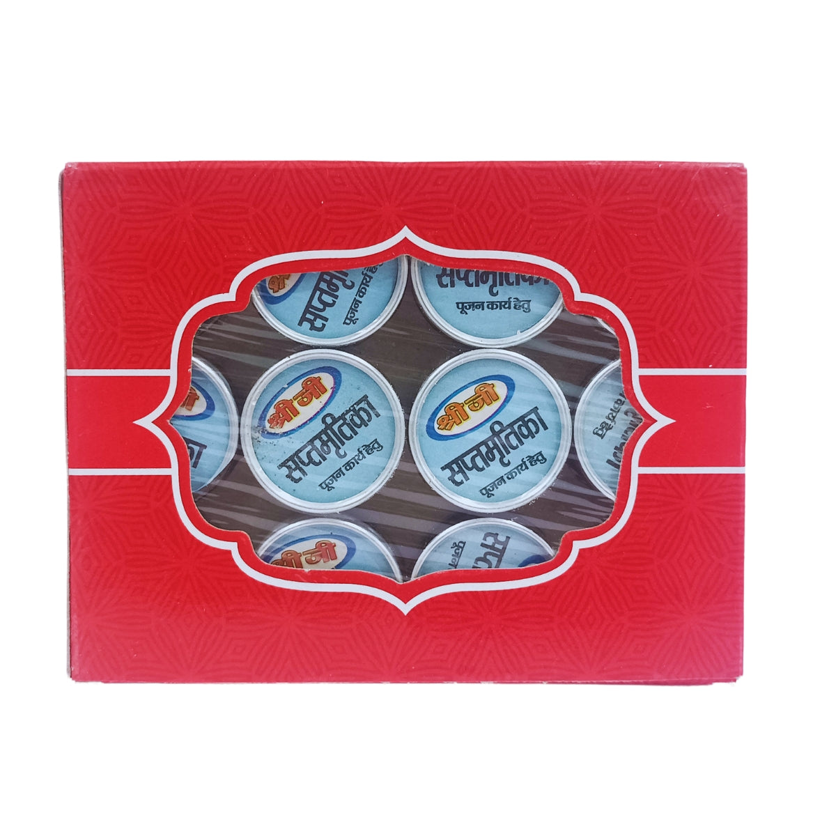 Shree Ji Pujan Mangal SaptMritika for Pooja (12 Piece) Religious and Spiritual Product Pack of 1