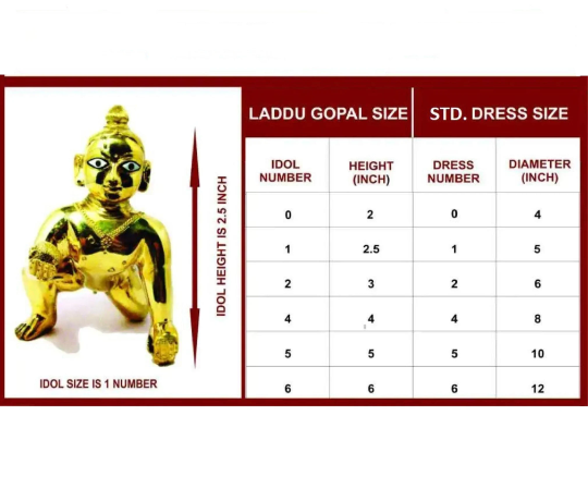 Laddu Gopal Dress -Ladoo Gopal Poshak- Bal Gopal-Krishna Dress- Kanhaiya Ji-Kanha Ji-Govinda-Thakur Ji-Bal Gopal-Mix Colors-Size: 2 No