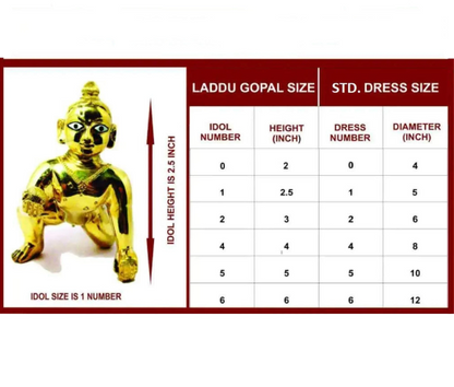 Laddu Gopal Dress -Ladoo Gopal Poshak- Bal Gopal-Krishna Dress- Kanhaiya Ji-Kanha Ji-Govinda-Thakur Ji-Bal Gopal-Mix Colors-Size: 2 No