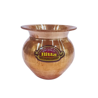 Copper Kalash Tamba Lota For Puja and Drinking Water Tambey Ka Lota Copper Pot Standard Size for Home and Mandir