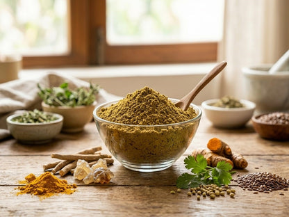 Herbal Muscle Pain Relief & Blood Circulation Powder | Ashwagandha, Gond, Flaxseed Blend for Body Strength & Weakness