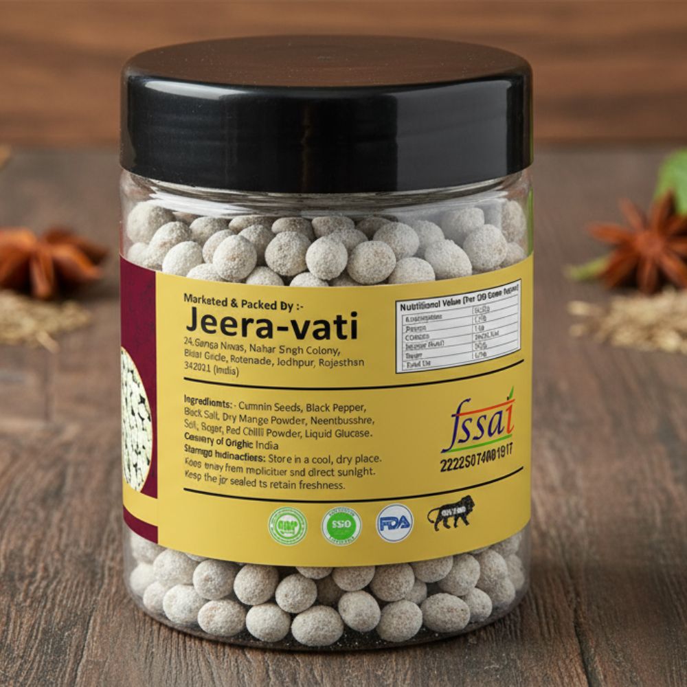 Jeera Goli Chatpati Digestive Churan Goli-Natural Fresh Mouth Freshner-Refreshment in Every Bite-Tasty & Delicious (200 Gram)