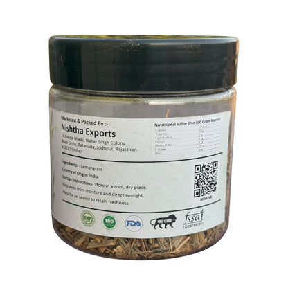 Tisana alla Citronella - Foglie Essiccate di Citronella - Tè Rinfrescante alle Erbe per Digestione e Relax - 100% Naturale, Senza Caffeina - 20 Grammi