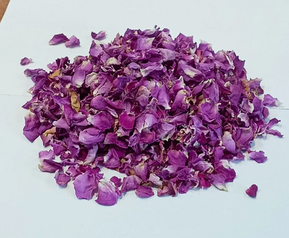 Dried Pink Rose Petals -  Natural & Sun-Dried – Ideal for Homemade Beauty Care, Candle Making, Puja and Wedding Décor