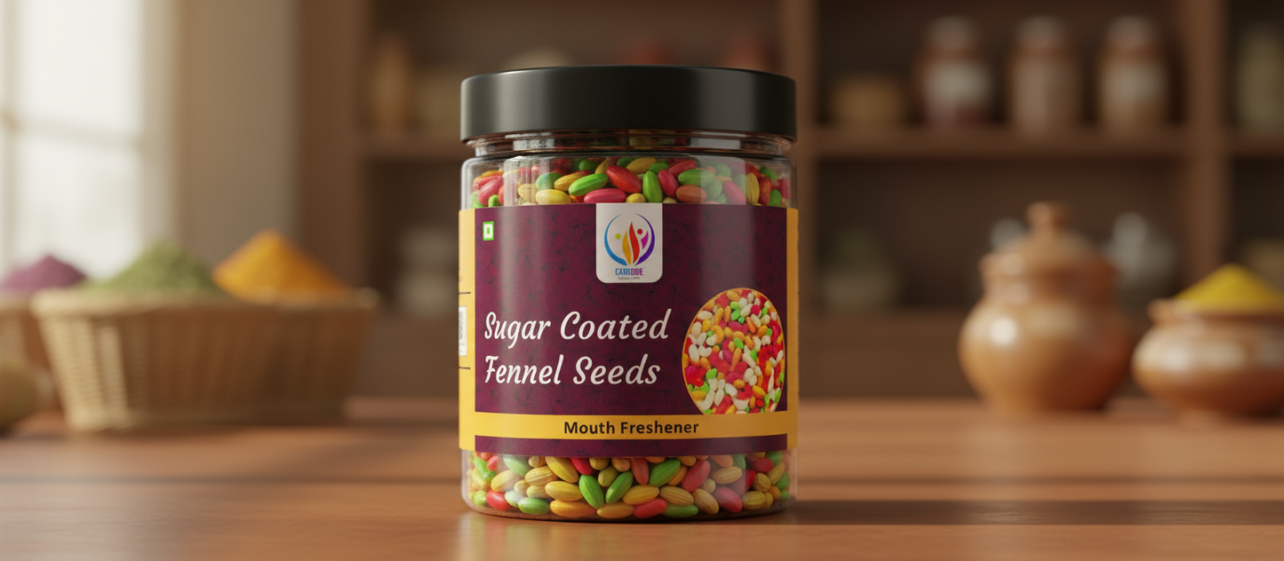 Sugar Coated Fennel Seeds – Sweet, Crunchy Mukhwas for Digestion & Fresh Breath (200 Gram)