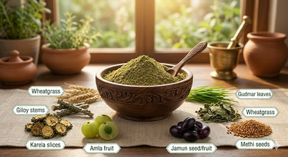 Careque Herbal Sugar Balance Powder Plus – Herbal Wellness Blend | Karela Jamun Gudmar Methi | Plant-Based Daily Support Powder | No Preservatives