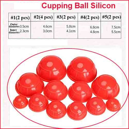 Acupressure 12 Piece set Vacuum Cupping Half Ball वैक्यूम हाफ बॉल सेट AC-1313