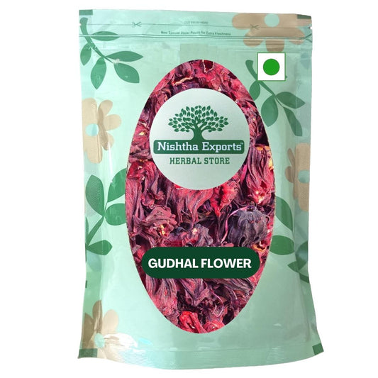 Gudhal Phool-Hibiscus Flower Raw Herbs-Gudhal Flower Dried-गुड़हल के फूल-Hibiscus Rosa-Sinensis Jadi Booti