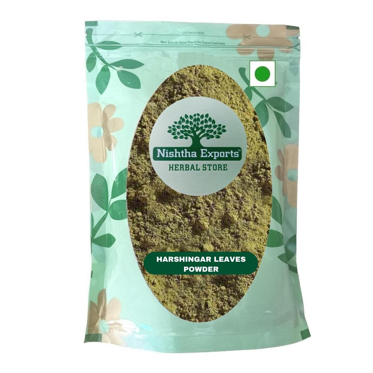 Parijatak Pan Powder - Harsingar Patti Powder -पारिजात पत्ता पाउडर- Paarijaat Leaf Powder- Parijatak Leaves Powder Harshingar Patta - Nyctanthes Arbor-Tristis Raw Herbs-Jadi Booti