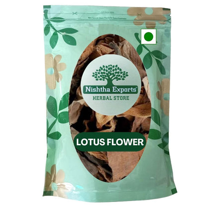 Kamal Phool Dry – कमल फूल सूखा- Dried Lotus Flower - Raw Herbs Nelumbo Nucifera Jadi Booti