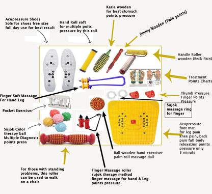 Acupressure & Sujok Therapy Treatment relaxation, home beauty care Use Multipurpose kit