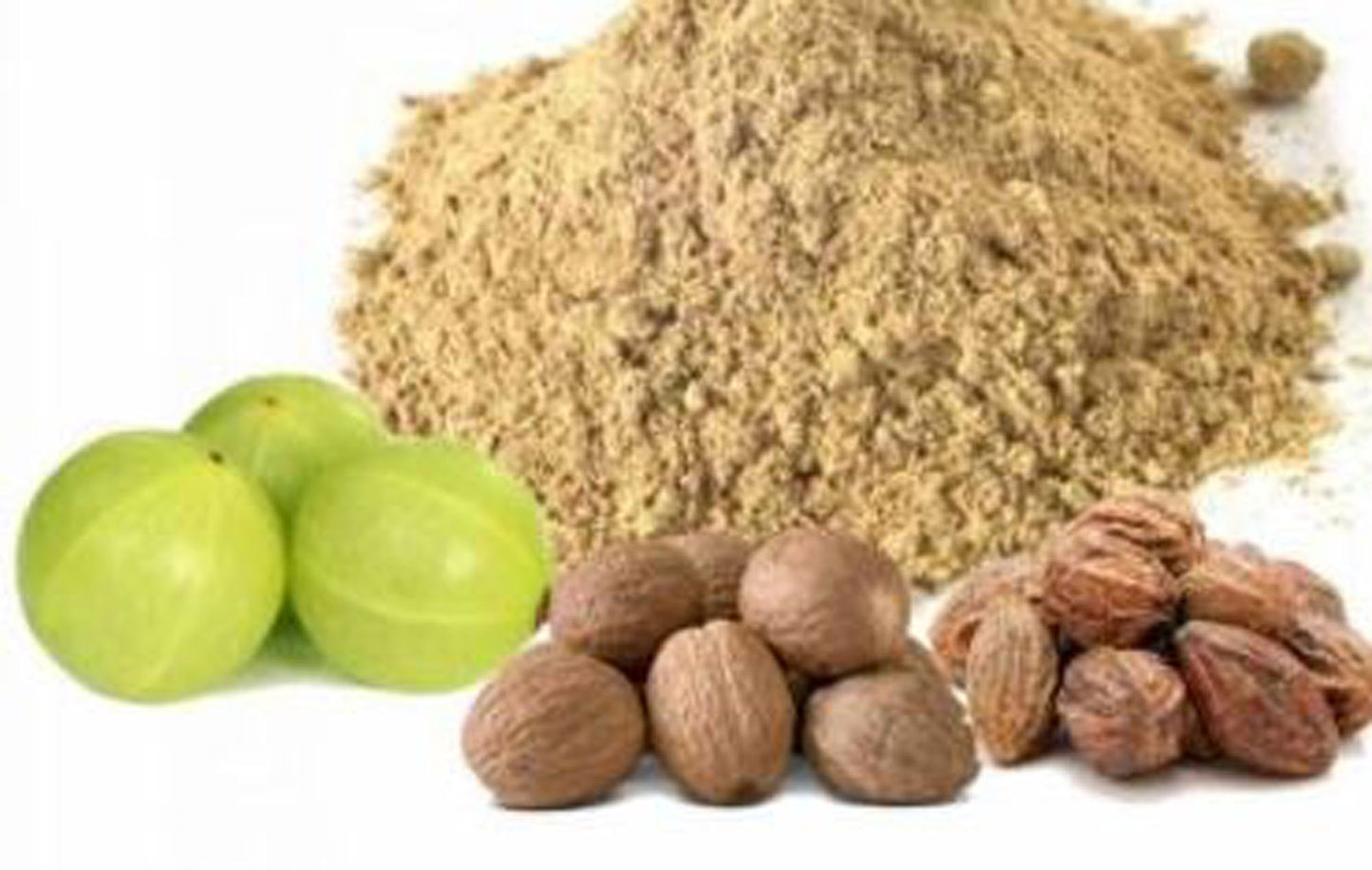 Triphala powder-Amla Bibhitaki Haritaki Powder-त्रिफला चूर्ण-Raw Herbs-Jadi Booti