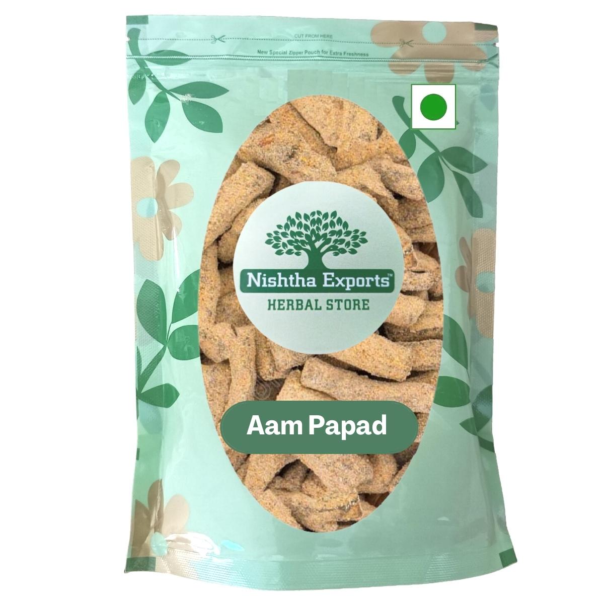 Khatta Aam Papad Slice Candy Pachak-Churan-Mukhwas Natural Fresh Mouth Freshener-Refreshment in Every Bite-Tasty & Delicious Mukhwas (200 Gram)